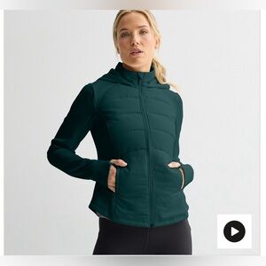 Tek Gear Hooded Mixed-Media Jacket